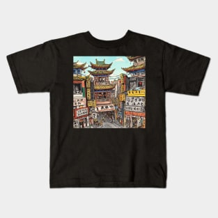 Beijing city drawing Kids T-Shirt